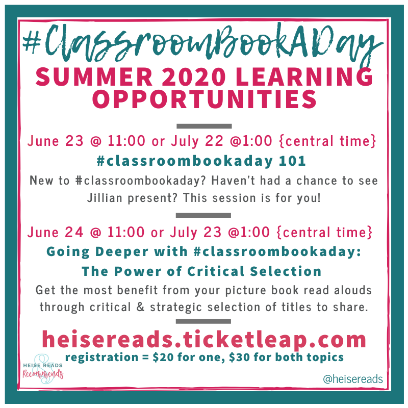 #classroombookaday Summer 2020 Learning Opportunities